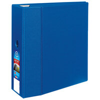 Avery® 79886 Blue Heavy-Duty Non-View Binder with 5" Locking One Touch EZD Rings / Thumb Notch