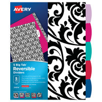 Avery® 24914 Big Tab 5-Tab Assorted Design Reversible Fashion Divider Set