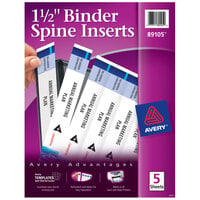 Avery® 89105 White 1 1/2 inch Binder Spine Insert - 25/Pack