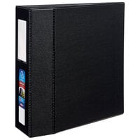 Avery® 79994 Black Heavy-Duty Non-View Binder with 4 inch Locking One Touch EZD Rings / Label Holder