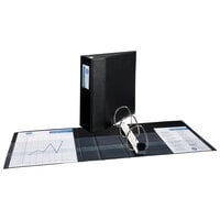 Avery® 79994 Black Heavy-Duty Non-View Binder with 4 inch Locking One Touch EZD Rings / Label Holder
