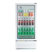 Beverage-Air MT10-1W 25 inch Marketeer Series White Refrigerated Glass Door Merchandiser with LED Lighting