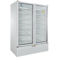 Beverage-Air MT53-1W 54" Marketeer Series White Refrigerated Glass Door Merchandiser with LED Lighting