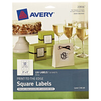 Avery® 22816 TrueBlock 2 inch x 2 inch White Square Print-to-the-Edge Labels - 120/Pack