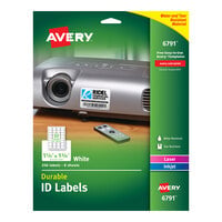 Avery® 06791 1 1/4" x 1 3/4" White Rectangle Durable ID Labels - 256/Pack