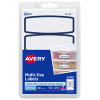 Avery® 41446 3 1/2 inch x 1 1/4 inch White / Blue Arched Removable Printable Multi-Use Label - 20/Pack