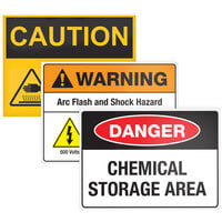 Avery® 61514 Surface Safe 3 1/2 inch x 5 inch Rectangle Water and Chemical Resistant Sign Labels - 60/Pack