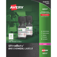 Avery® 60517 UltraDuty 1" x 2 1/2" GHS Chemical Labels for Laser Printers - 600/Pack