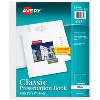 Avery® 11 inch x 8 1/2 inch White Classic Presentation Book