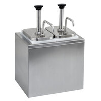 Stainless Steel Condiment Dispenser with 2 Pumps