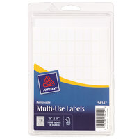 Avery® 05414 3/8 inch x 5/8 inch White Rectangle Removable Multi-Use Labels - 1008/Pack