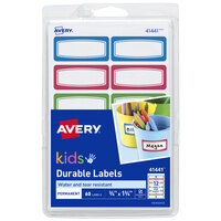 Avery® 41441 3/4 inch x 1 3/4 inch Assorted Color Handwrite Only Durable Kids Label - 60/Pack