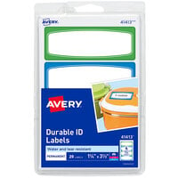 Avery® 41413 3 1/2 inch x 1 1/4 inch Assorted Color Handwrite Only Durable Kids' Gear Label - 20/Pack
