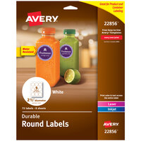 Avery® 22856 2 1/2 inch White Round Labels - 72/Pack