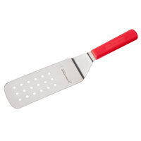 Dexter-Russell 19703R Sani-Safe 8 inch x 3 inch Red Perforated Turner