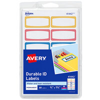 Avery® 41442 3/4 inch x 1 3/4 inch Assorted Color Handwrite Only Durable Kids' Gear Label - 60/Pack