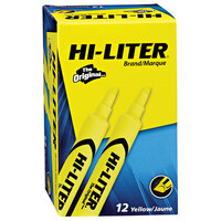 Avery® 98035 Hi-Liter® Fluorescent Yellow Chisel Tip Desk Style Highlighter - 12/Pack