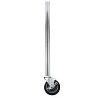 Regency 34" Galvanized Steel Leg with 5" Braking Caster for Work Tables with Galvanized Legs