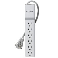 Belkin BE10600006R 6' White 6 Outlet Surge Protector with Rotating Plug, 720 Joules