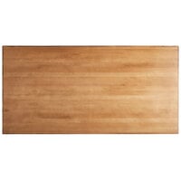 Lancaster Table & Seating 30" x 60" Solid Wood Live Edge Table Top with Antique Natural Finish