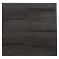 Lancaster Table & Seating 30" x 30" Solid Wood Live Edge Table Top with Antique Slate Gray Finish