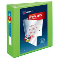 Avery 79779 Chartreuse Heavy-Duty View Binder with 3 inch Locking One Touch EZD Rings