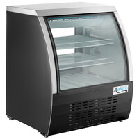 Avantco DLC36-HC-B 36 inch Black Curved Glass Refrigerated Deli Case