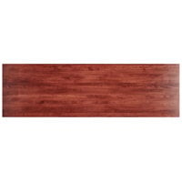 Lancaster Table & Seating 30 inch x 96 inch Solid Wood Live Edge Table Top with Mahogany Finish