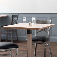 Lancaster Table & Seating 30 inch x 30 inch Solid Wood Live Edge Table Top with Antique White Wash Finish