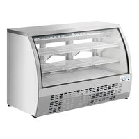 Avantco DLC64-HC-S 64" Stainless Steel Curved Glass Refrigerated Deli Case