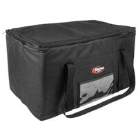 Sterno 70523 Delivery Space Saver Black 3XL Insulated Food Carrier, 22 inch x 13 inch x 14 inch - Holds (8) 9 inch x 9 inch x 3 inch Meal Containers