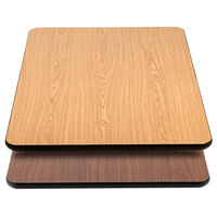 Lancaster Table & Seating 30" x 42" Laminated Rectangular Table Top Reversible Walnut / Oak