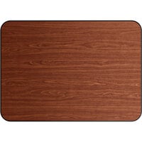 Lancaster Table & Seating 30 inch x 42 inch Laminated Rectangular Table Top Reversible Walnut / Oak