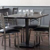 Lancaster Table & Seating 36 inch x 36 inch Solid Wood Live Edge Table Top with Antique Slate Gray Finish