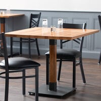 Lancaster Table & Seating 36 inch x 36 inch Solid Wood Live Edge Table Top with Antique Natural Finish