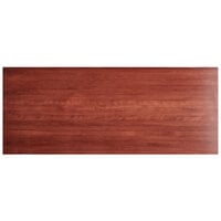 Lancaster Table & Seating 30 inch x 72 inch Solid Wood Live Edge Table Top with Mahogany Finish