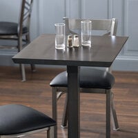 Lancaster Table & Seating 24 inch x 30 inch Solid Wood Live Edge Table Top with Antique Slate Gray Finish