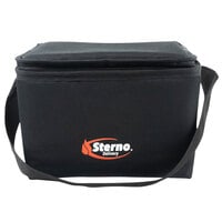 Sterno 72600 Black XS Delivery Insulated Food Carrier, 10 inch x 8 inch x 7 inch - Holds (6) Cans