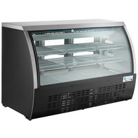 Avantco DLC64-HC-B 64" Black Curved Glass Refrigerated Deli Case