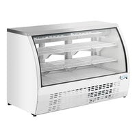 Avantco DLC64-HC-W 64" White Curved Glass Refrigerated Deli Case