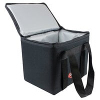 Sterno 72602 Black Small Delivery Insulated Food Carrier, 12 inch x 9 1/2 inch x 10 inch - Holds (12) Cans