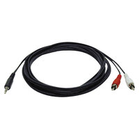 Tripp Lite P314-006 6' Black 3.5mm Mini Stereo to 2-RCA Audio Y-Splitter Adapter Cable