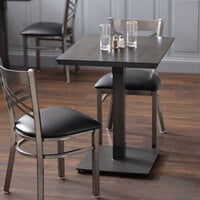 Lancaster Table & Seating 24 inch x 30 inch Solid Wood Live Edge Dining Height Table with Antique Slate Gray Finish