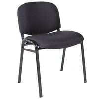 Alera ALESC67FA10B Continental Series Black Fabric Stacking Chairs - 4/Case