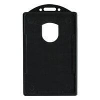 Advantus 75657 2 1/8 inch x 3 3/8 inch Black Vertical ID Card Holder   - 25/Pack