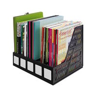 Advantus 34092 Black 5 Compartment Plastic Desktop Magazine/Literature File