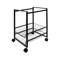 Advantus 34075 12 7/8 inch x 15 inch x 21 1/8 inch Black Mobile File Cart with Sliding Baskets