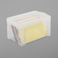 Advantus 40307 6 1/4" x 3 7/8" x 3 1/2" Clear Plastic Super Stacker Index Storage Box