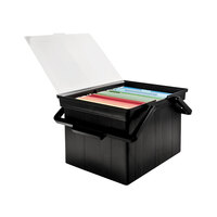 Advantus TLF-2B 17 inch x 14 inch x 11 inch Legal/Letter Size Black Plastic Companion File Storage Box