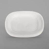 Oneida R4898998366 Chord 12 5/8 inch x 8 11/16 inch White Porcelain Oval Platter - 12/Case